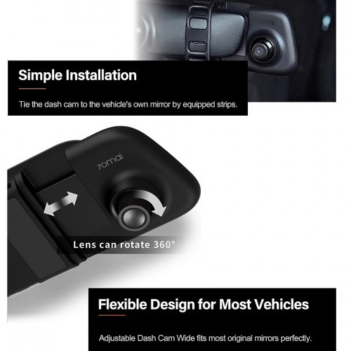 70mai D07 Rearview Dash Cam Wide + rear camera  RC05